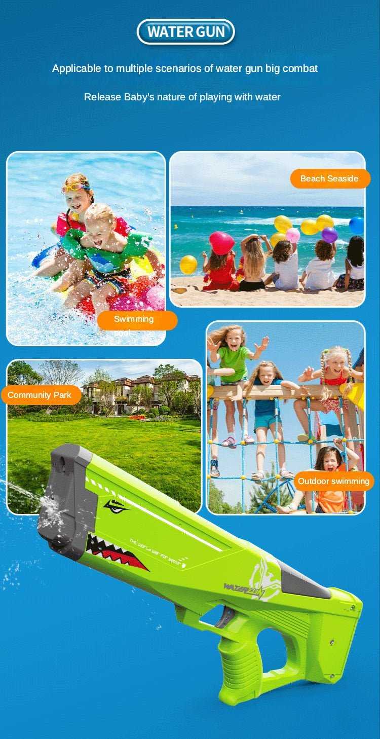 Electric Water Gun Automatic High Pressure 🔫💦 | Rechargeable Water Pistol for Kids & Adults | Summer Toys Saudi Arabia 🇸🇦 | مسدس ماء كهربائي